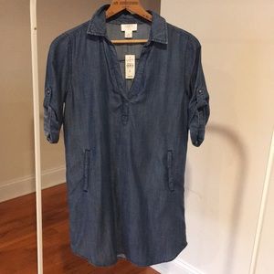 Ann Taylor Loft Outlet Lounge Chambray Shirtdress